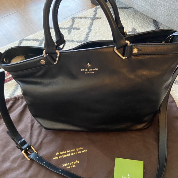 Kate Spade Black Carry-all Shoulder Bag with strap - Picture 12 of 16